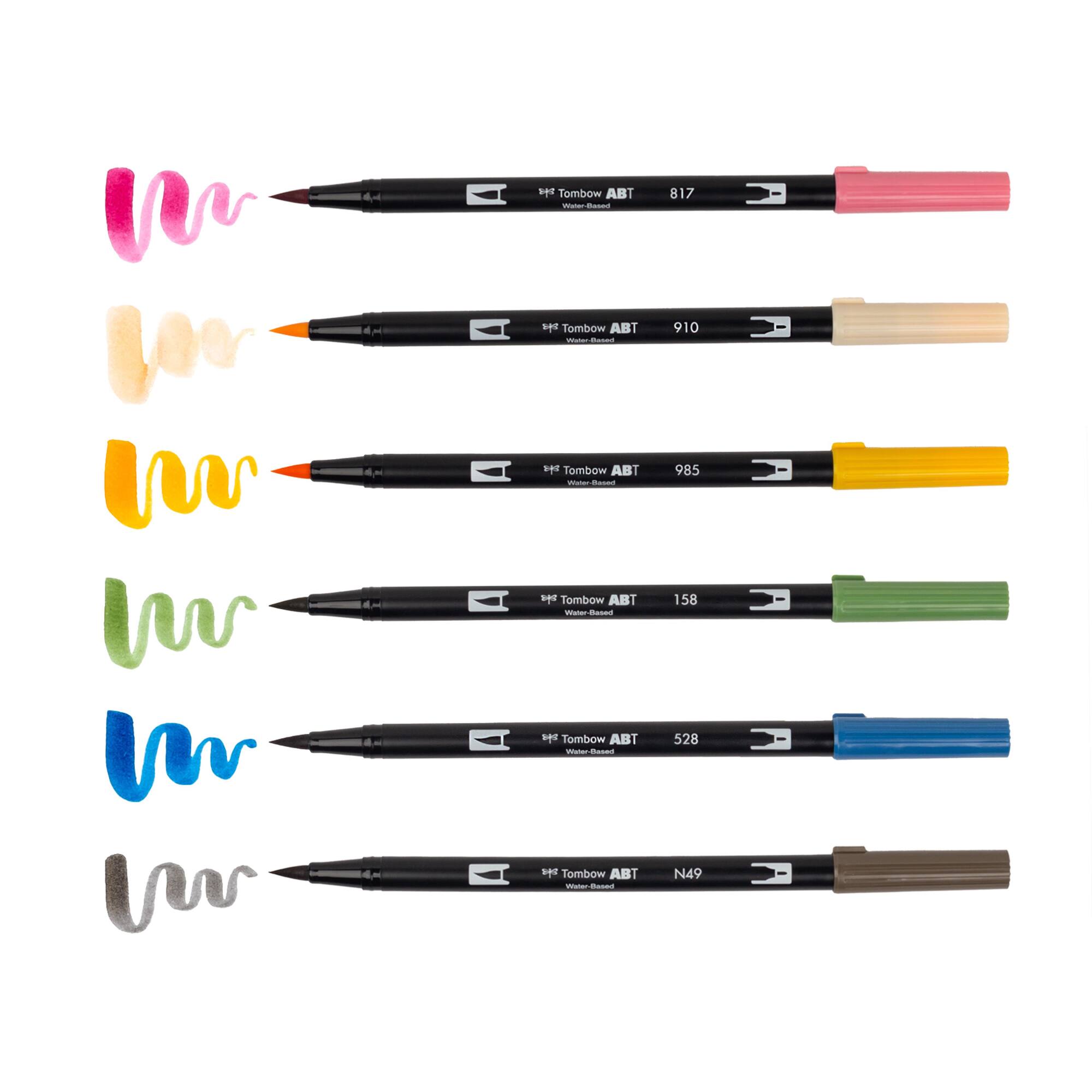 Tombow Flowers Manga Illustration Dual Brush Pen Art Set